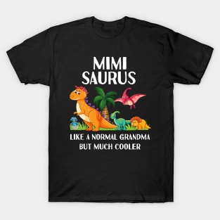 Mimisaurus Mimi Grandma Saurus Women Dinosaur Matching T-Shirt